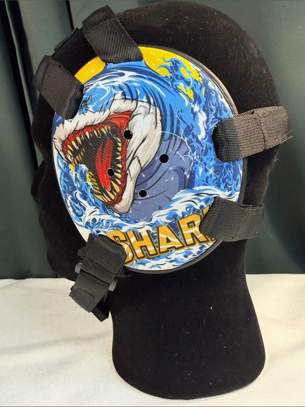 Roar Kids Blue Shark Print wrestling Headgear.   C3